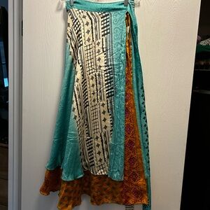Darn good yarn sari wrap skirt